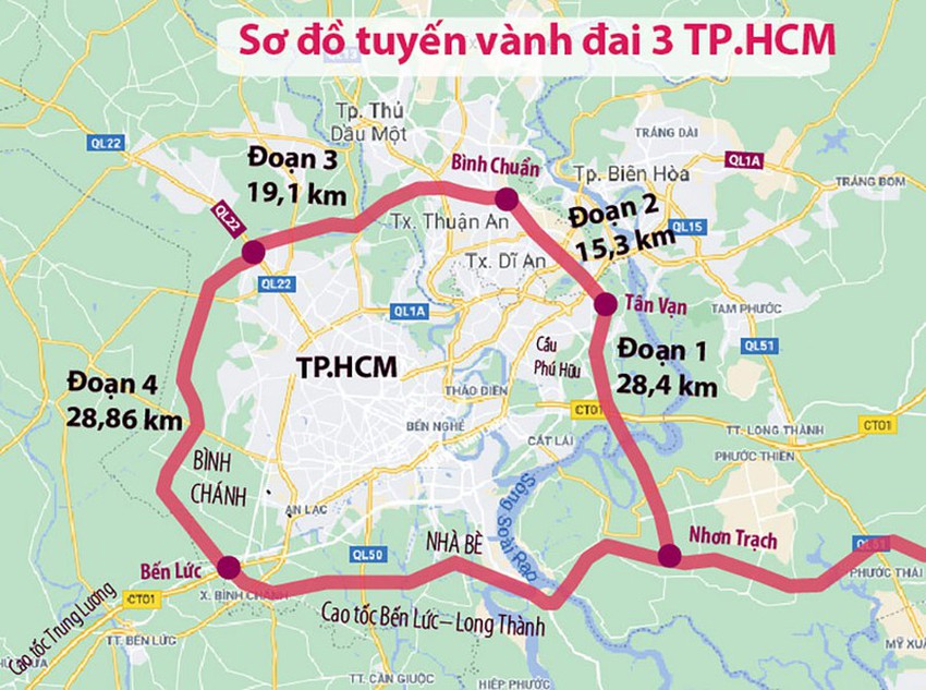 Dự án đường Vành đai 3 - đoạn qua TP. Hồ Chí Minh
